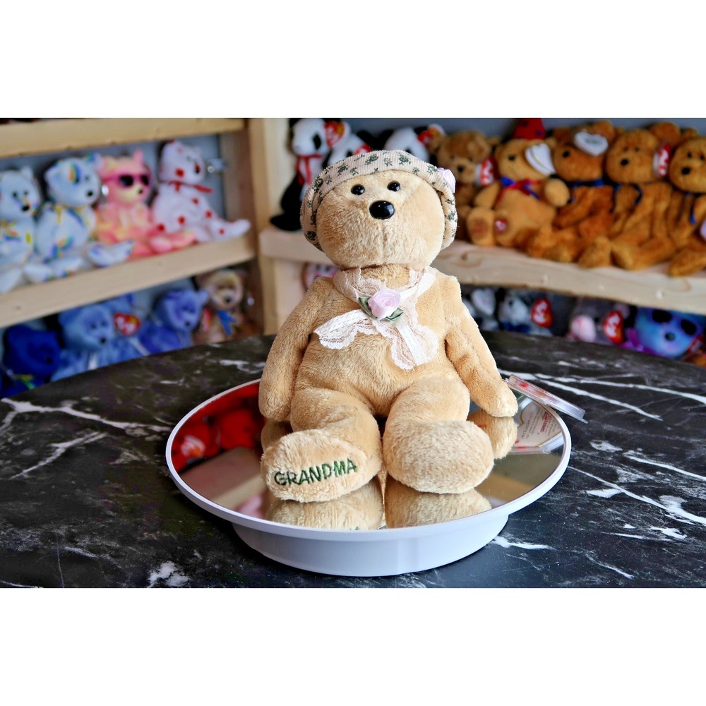 TY Beanie Baby - Nana the Grandmother Bear (Internet Exclusive) | Tush‎ Tag Wear
